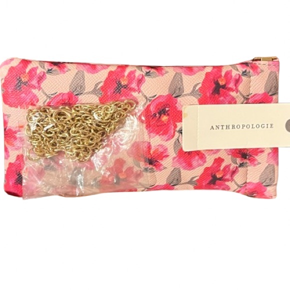 🆕- Anthropologie Celandine- Pink Floral Sunglasses  Slip Case with Chain. NWT - Picture 4 of 8